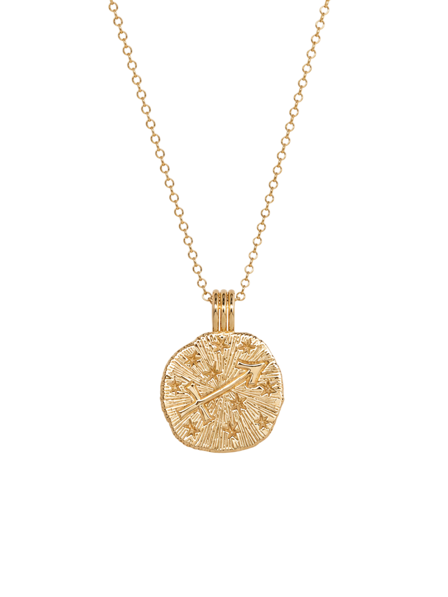 Sun in sagittarius necklace - 22k gold vermeil